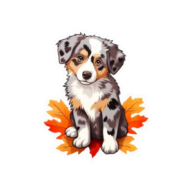 Australian Shepard Puppy Sticker