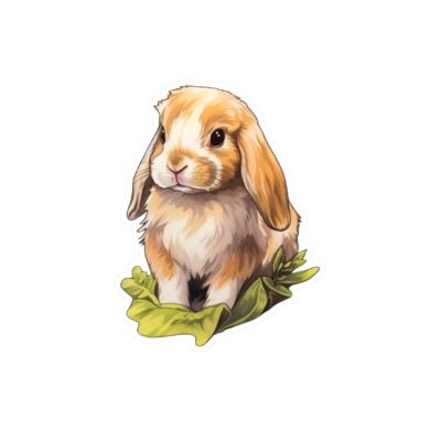Lop Ear Rabbit Sticker