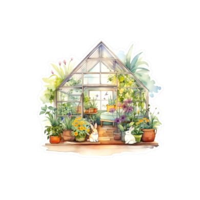 Rabbit Greenhouse Sticker