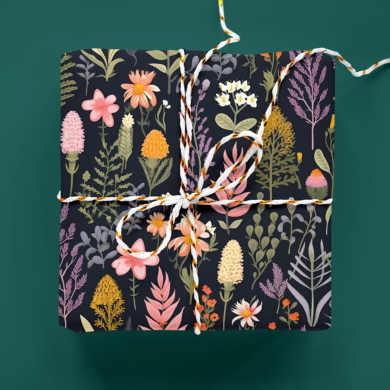 Grace Botanical Print Wrapping Paper