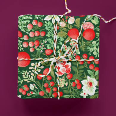Winter Berries Christmas Wrapping Paper