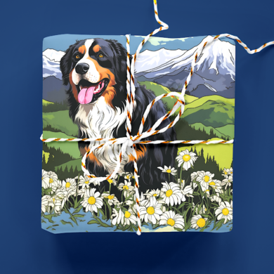 Bernese Mountain Dog Wrapping Paper Roll