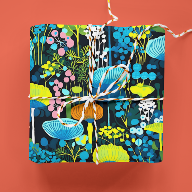 Zelie Flower Gift Wrap, Birthday Wrapping Paper, Birthday Gift, Colorful Floral Paper, Pretty Wrapping Roll, Cute Gift Wrap Roll, Present