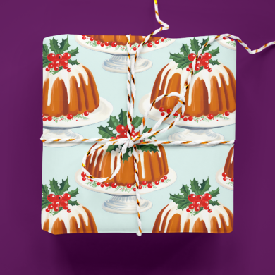 Bundt Cakes Christmas Wrapping Paper
