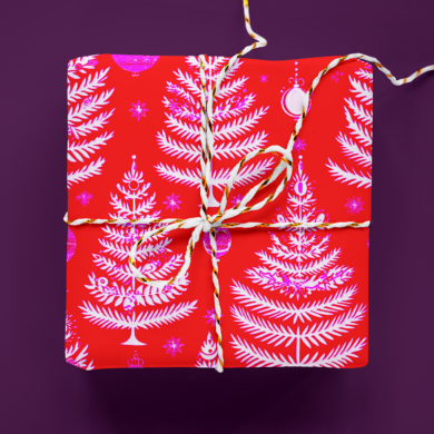 Electric Tree Christmas Wrapping Paper